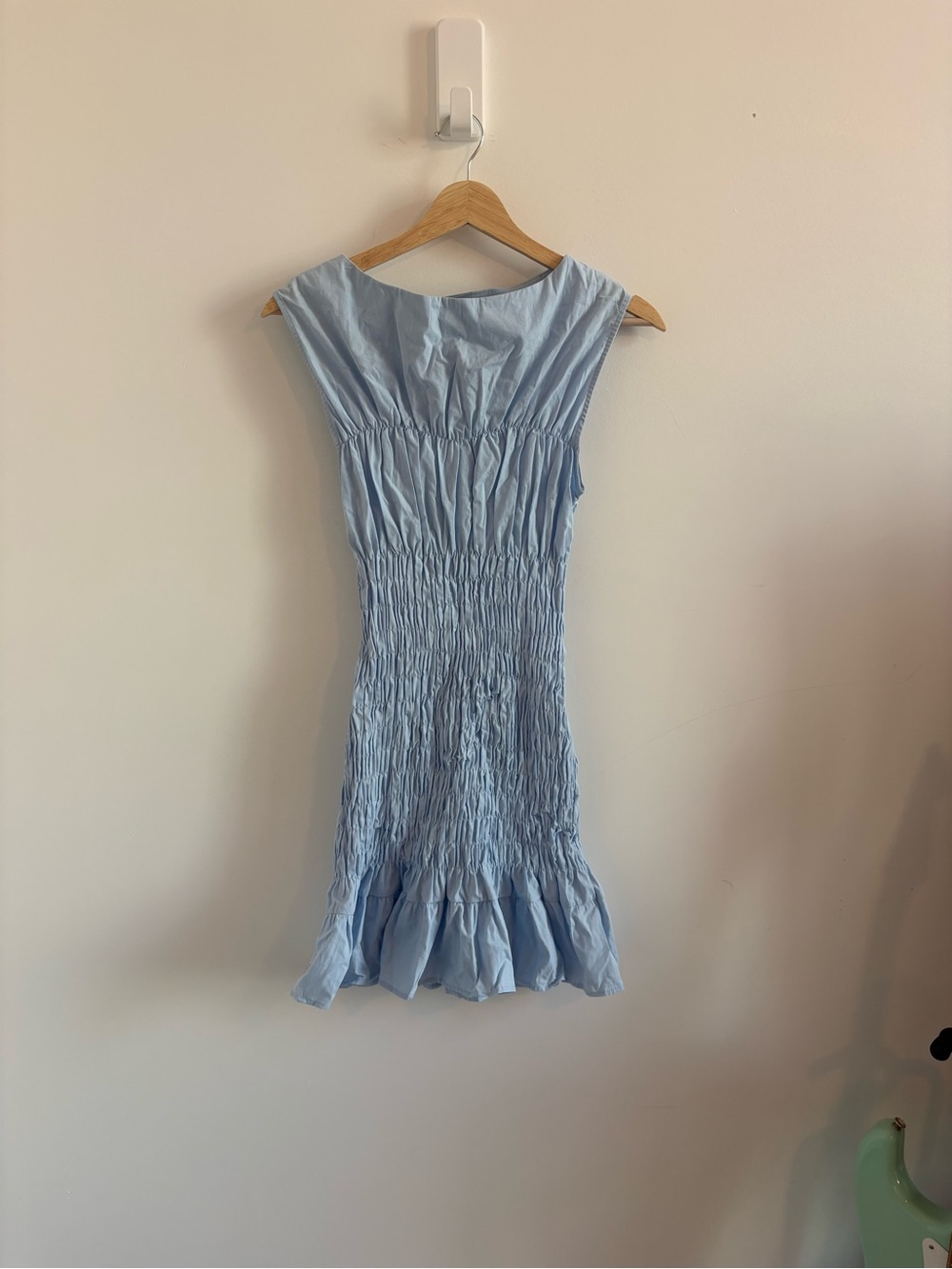 Urban Outfitters Light Blue Smocked Midi Dress